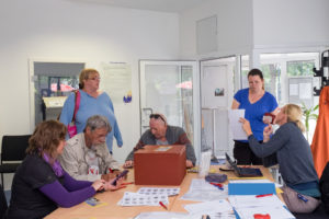 Wahlbüro in der Kiezstube