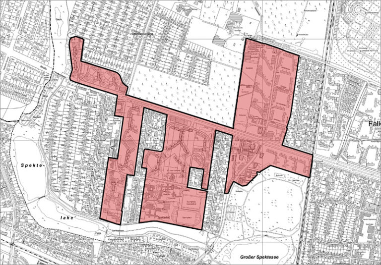 Karte: Quartiersmanagement im Falkenhagener Feld West