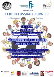 Ferien-Fußballturnier im Falkenhagener Feld West am 18. Oktober
