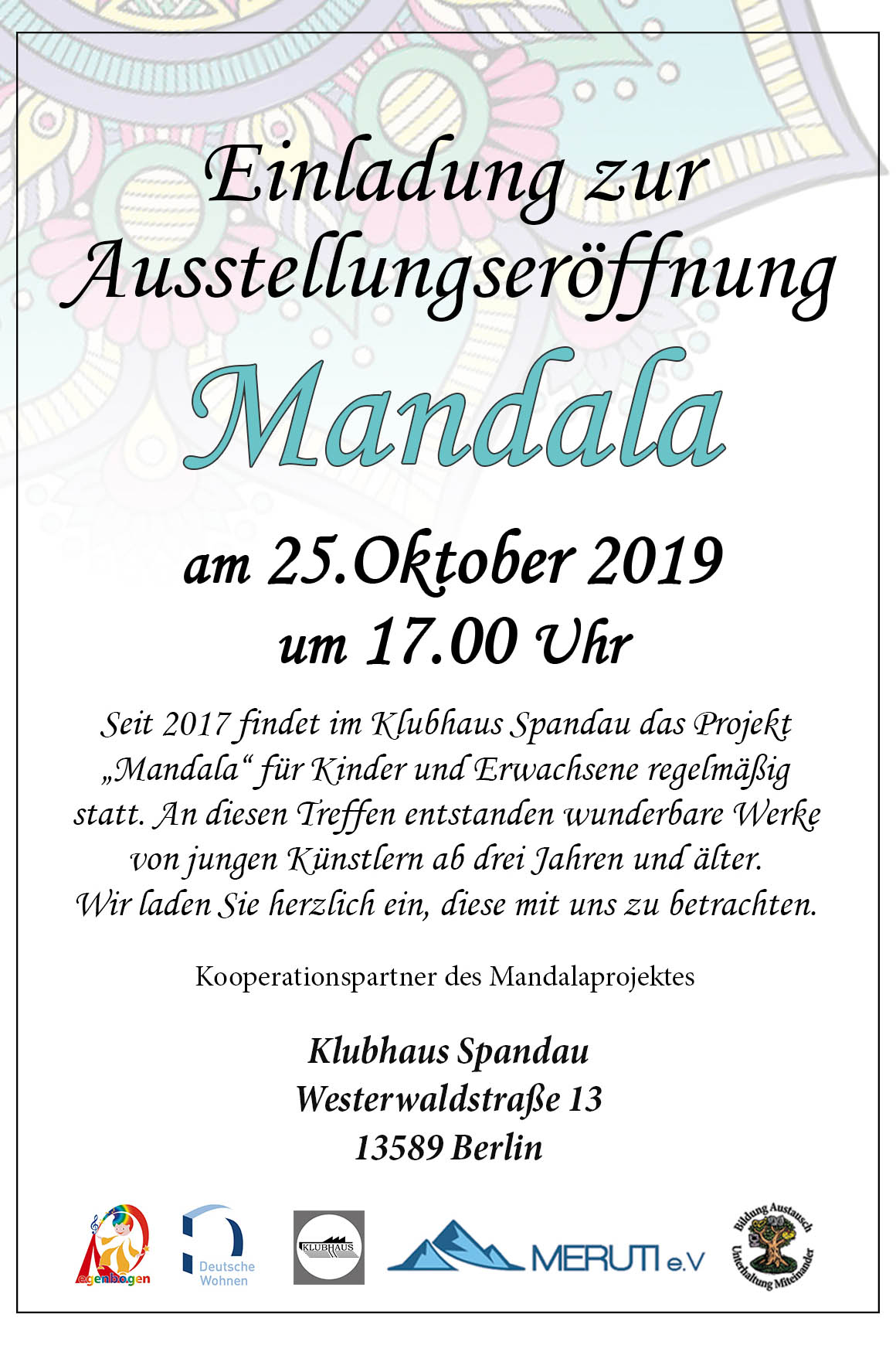 Mandala – Ausstellung im Klubhaus Spandau