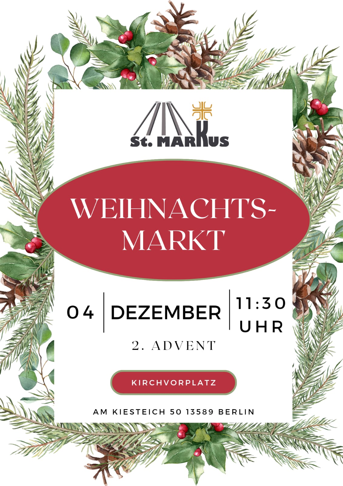 Weihnachtsmarkt – St. Markus Kirchengemeinde am 4.12.22