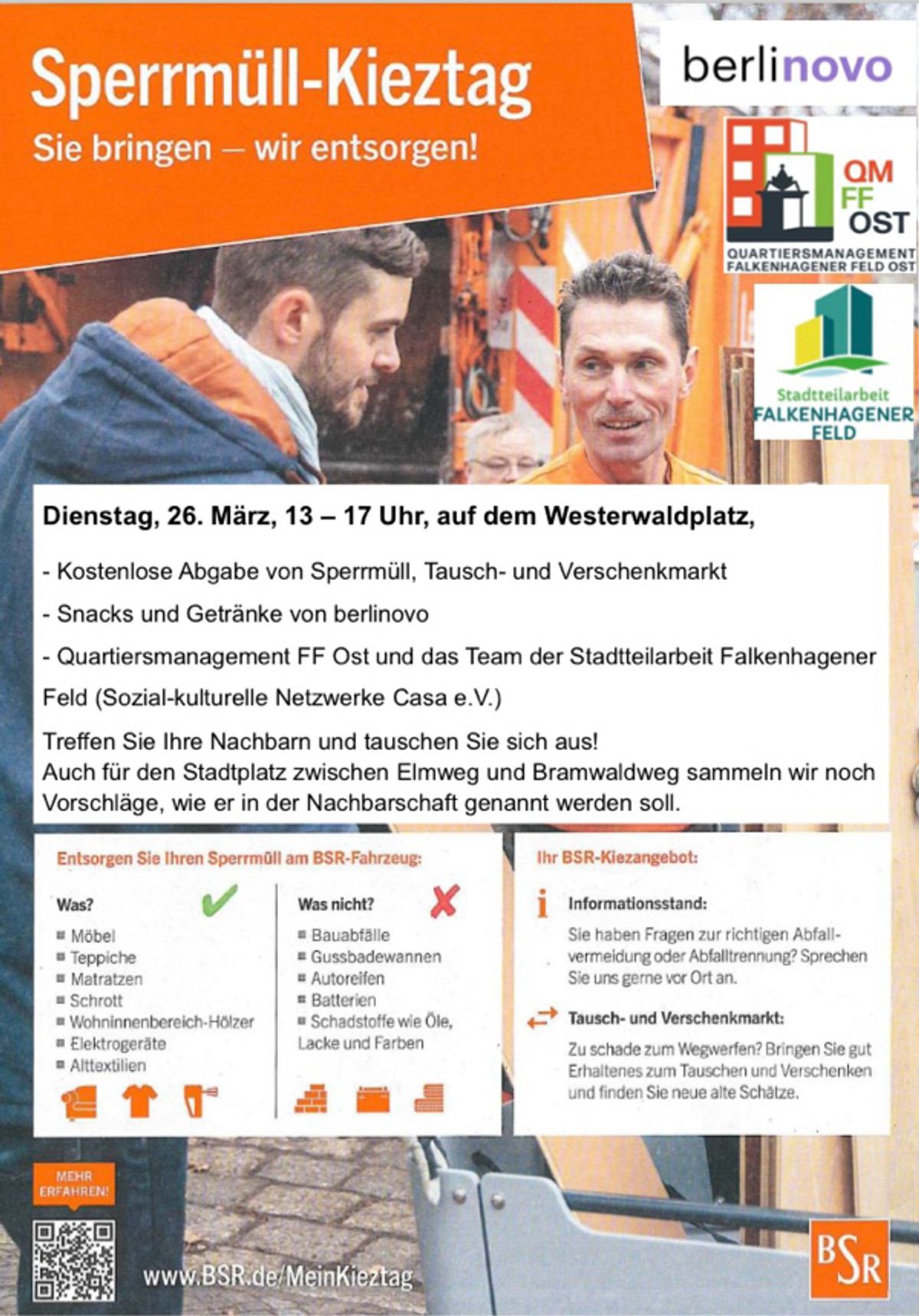 Sperrmülltag - BSR-Kieztag am Westerwaldplatz - 26.3.2024