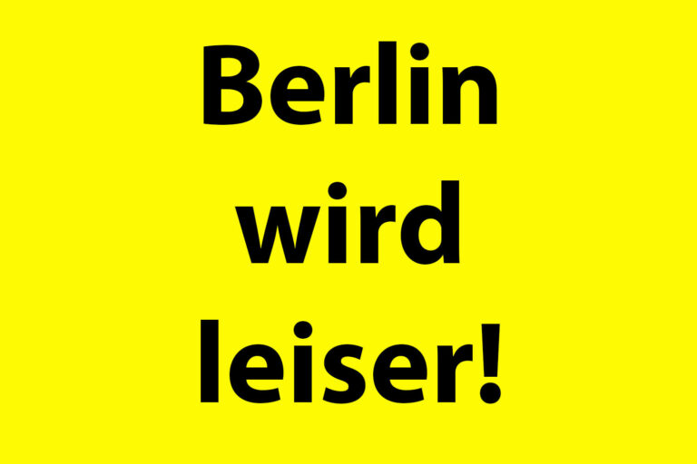 Online-Beteiligung zum Berliner Lärmaktionsplan 2024–2029