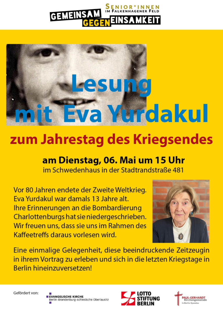 Lesung mit Eva Yurdakul zum Jahrestag des Kriegsendes