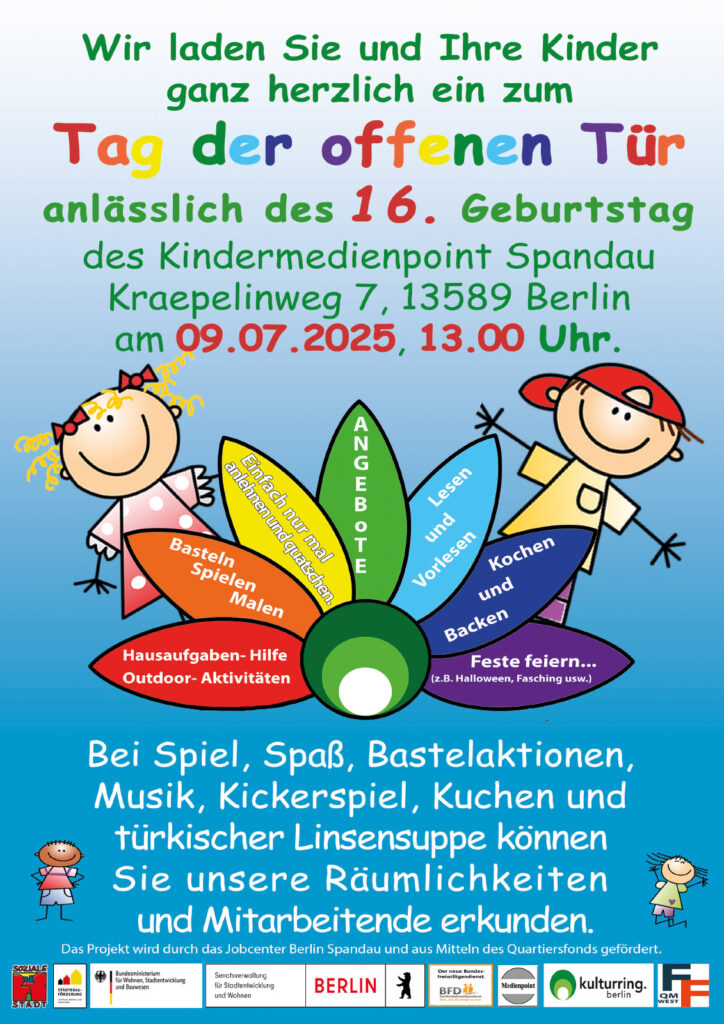 Einladung zum 16. Geburtstag im Kraepelinweg 7: Am 9.7.2025 ab 13 Uhr