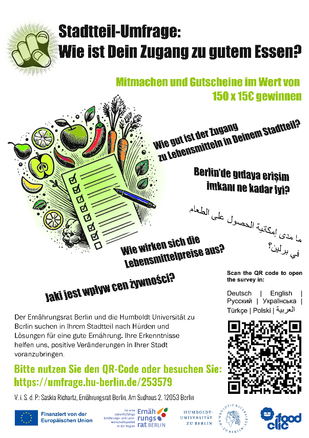 Stadtteil-Umfrage zu Ernährungsarmut