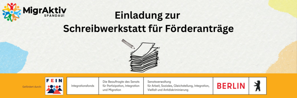Einladung zur 2. Schreibwerkstatt für Förderanträge