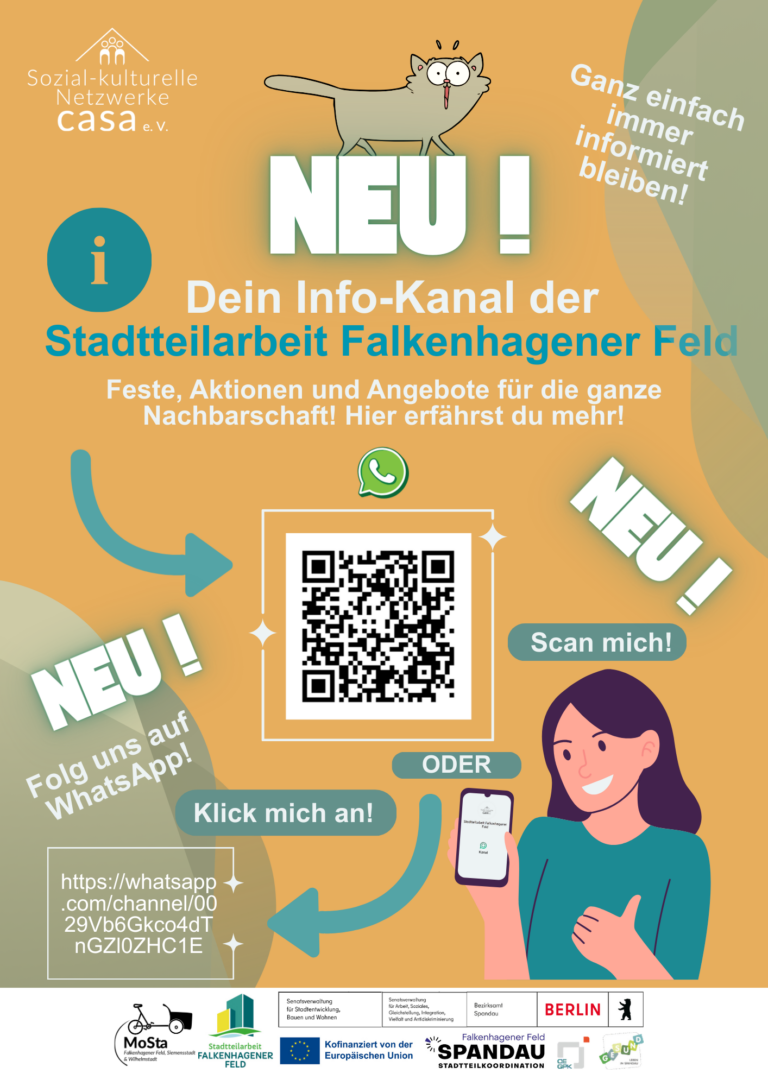 Neu: Info-Kanal der Stadtteilarbeit Falkenhagener Feld