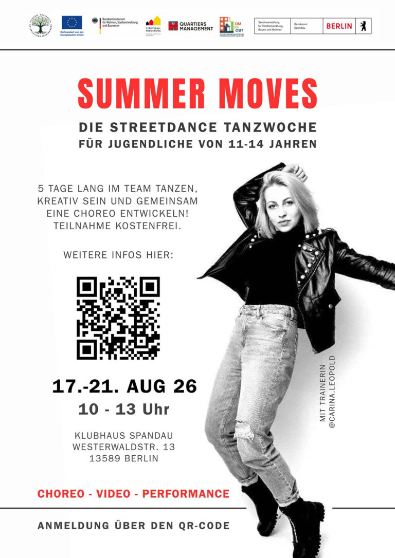 Summer Moves - Sommertanzwoche für Jugendliche von 11 bis 14 Jahren im Klubhaus